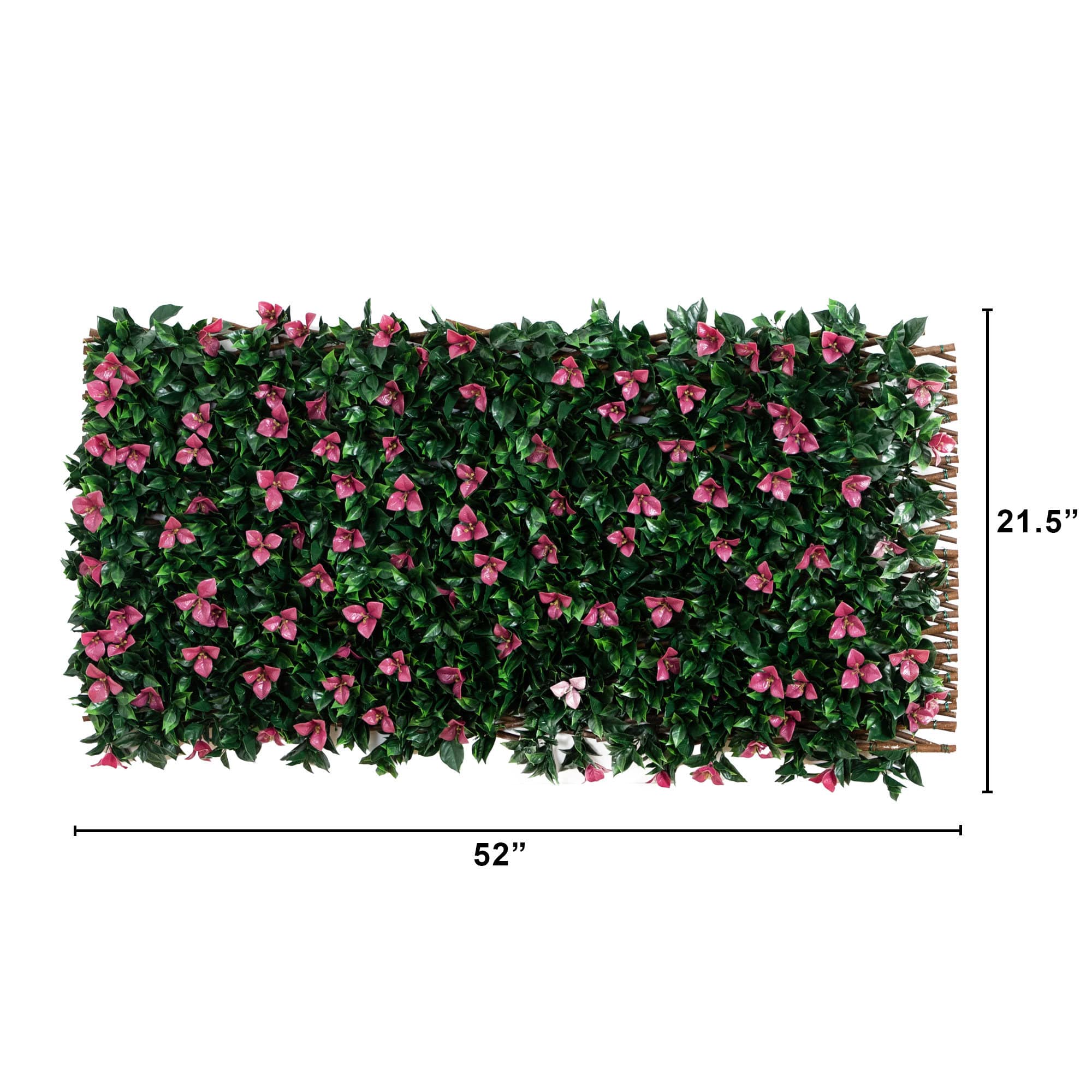 40" x 80" Artificial Bougainvillea Expandable Privacy Fence Screen